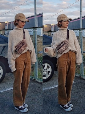 「アイテム（ピアス（両耳用））」を使った、インスタ→bz178koshu47さん（レディース・159cm・40代）の冬コーディネート