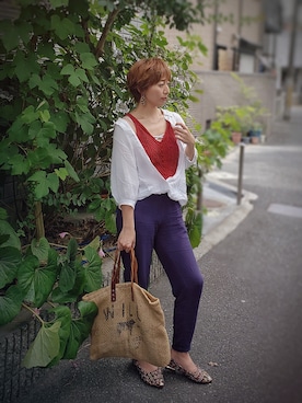 「アイテム（ピアス（両耳用））」を使った、インスタ→bz178koshu47さん（レディース・159cm・40代）の夏コーディネート