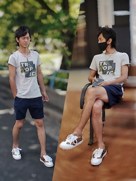 「HARIM（ハリム）のアイテム」を使った、インスタ→bz178koshu47さん（メンズ・170cm）の夏コーディネート