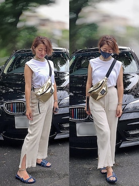 「Ober Tashe（オーバータッシェ）のアイテム」を使った、インスタ→bz178koshu47さん（レディース・159cm）の夏コーディネート