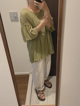 「BKhome（ビーケーホーム）のアイテム」を使った、me.さん（レディース・154cm）の夏コーディネート