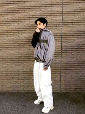 「Needles（ニードルス）のアイテム（ブルゾン）」を使った、ダイスケさん（メンズ・173cm）の冬コーディネート