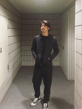 「バスクシャツ」｜「アイテム（ブルゾン）」を使った、ひーーさん（メンズ・176cm）の夏コーディネート