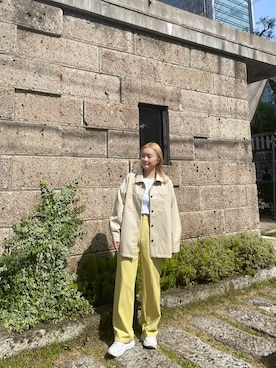 「アイテム（カバーオール）」を使った、satsukiさん（レディース・156cm）の春コーディネート