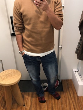 「RAGEBLUE（レイジブルー）のアイテム（ニットキャップ/ビーニー）」を使った、Takuさん（メンズ・169cm）の秋コーディネート