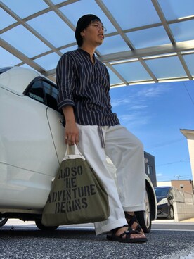 「HEMING’S（ヘミングス）のアイテム」を使った、Ayato Kaminaさん（メンズ・171cm）の夏コーディネート