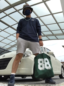 「INFIELDER DESIGN（インフィールダーデザイン）のアイテム」を使った、Ayato Kaminaさん（メンズ・171cm）の春コーディネート