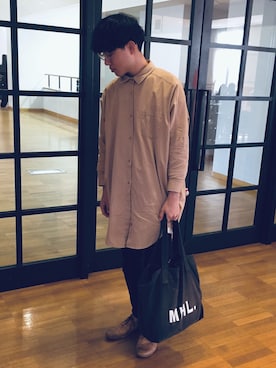 「DOUBLE NAME（ダブルネーム）のアイテム」を使った、NBさん（メンズ・169cm）の冬コーディネート