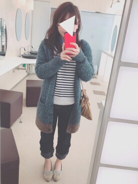 「Design Tshirts Store graniph（デザイン　ティーシャツ　ストア　グラニフ）のアイテム（ジャケット/アウター）」を使った、ma☺︎さん（レディース・152cm）の冬コーディネート