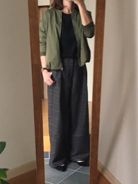 「アラフォーコーデ」｜「アイテム（ノーカラージャケット）」を使った、yuuさん（レディース・161cm）の秋コーディネート