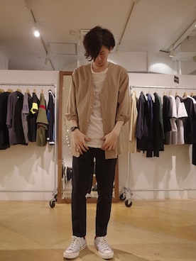Lui's 池袋 STAFF 芳村さん(メンズ・181cm)の春コーディネート
