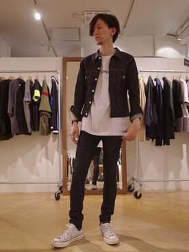 「lideal（リデアル）のアイテム（ジャケット/アウター）」を使った、Lui's 池袋 STAFF  芳村さん（メンズ・181cm）の春コーディネート