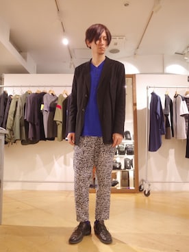 「ESSAY（エッセイ）のアイテム」を使った、Lui's 池袋 STAFF  芳村さん（メンズ・181cm）の春コーディネート