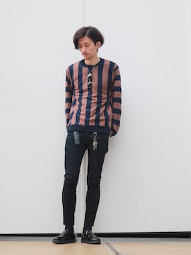 「lideal（リデアル）のアイテム」を使った、Lui's 池袋 STAFF  芳村さん（メンズ・181cm）の秋コーディネート