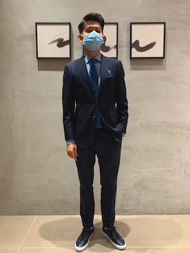 「A Day in the Life （アデイインザライフ）のアイテム（ジャケット/アウター）」を使った、郭慕臣さん（メンズ・173cm）の秋コーディネート