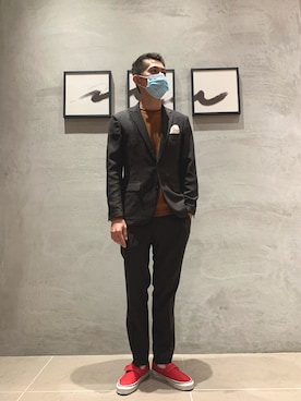 「A Day in the Life （アデイインザライフ）のアイテム」を使った、郭慕臣さん（メンズ・173cm）の秋コーディネート