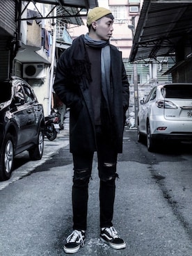 「アイテム（ジャージ）」を使った、阿得さん（メンズ・171cm・10代）の冬コーディネート