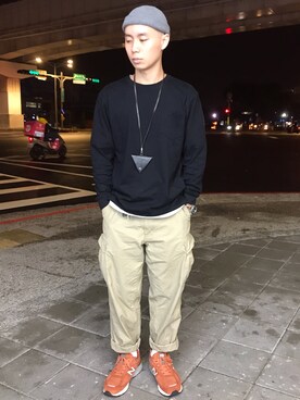 「アイテム（その他トップス）」を使った、阿得さん（メンズ・171cm・20代）の秋コーディネート