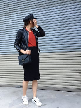 「OLD NAVY（オールドネイビー）のアイテム（バッグ）」を使った、あかいろさん（レディース・163cm）の秋コーディネート