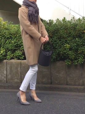 「URBAN RESEARCH ROSSO WOMEN（アーバンリサーチ　ロッソ）のアイテム（チェスターコート）」を使った、あかいろさん（レディース・163cm）の冬コーディネート