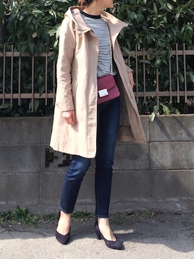 「M.deux（エムドゥ）のアイテム（その他アウター）」を使った、あかいろさん（レディース・163cm）の冬コーディネート