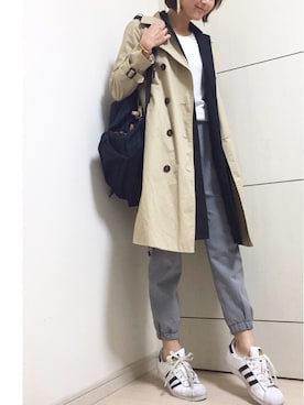 「FREAK'S STORE（フリークスストア）のFREDRIK PACKERS/フレドリックパッカーズ 別注500D DAY PACK （バックパック/リュック）」を使った、あかいろさん（レディース・163cm）の春コーディネート