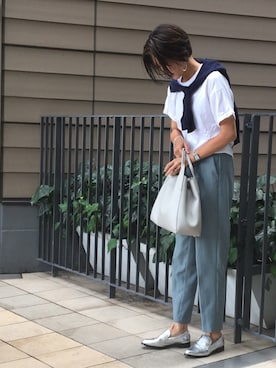 「LAURA DI MAGGIO（ローラディマッジオ）のアイテム」を使った、あかいろさん（レディース・163cm）の夏コーディネート