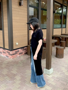 「EGOIST（エゴイスト）のアイテム（Tシャツ/カットソー）」を使った、せっちさん（レディース・157cm）の夏コーディネート