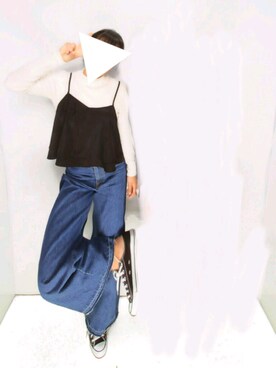 「ショッピング」｜「アイテム（キャミソール）」を使った、✌an✌さん（レディース・162cm）の冬コーディネート