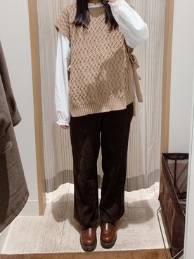 「moitytto」｜「アイテム（ステンカラーコート）」を使った、pinoさん（レディース・156cm）の冬コーディネート