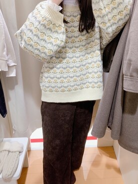 「moitytto」｜「アイテム（ステンカラーコート）」を使った、pinoさん（レディース・156cm）の冬コーディネート