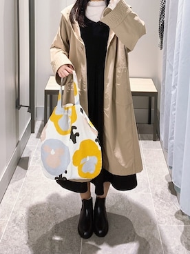 「moitytto」｜「アイテム（レインシューズ）」を使った、pinoさん（レディース・156cm）の春コーディネート