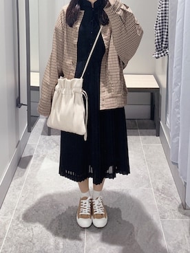 「moitytto」｜「アイテム（ブルゾン）」を使った、pinoさん（レディース・156cm）の春コーディネート