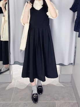 「moitytto」｜「アイテム（ジャンパースカート）」を使った、pinoさん（レディース・156cm）の夏コーディネート
