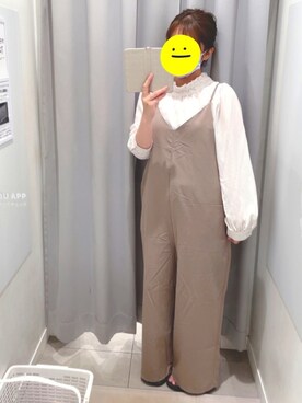 And Me アンドミー の 起毛キャミサロペット Vネックワンピース オールインワン サロペット オーバーオール Wear