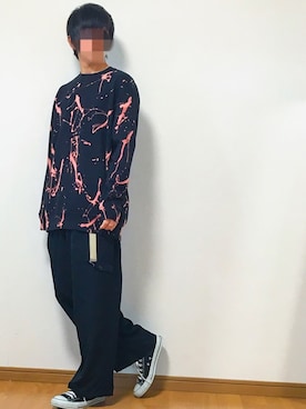 「MYne（マイン）のアイテム（スウェット）」を使った、あっくんさん（メンズ・170cm）の秋コーディネート
