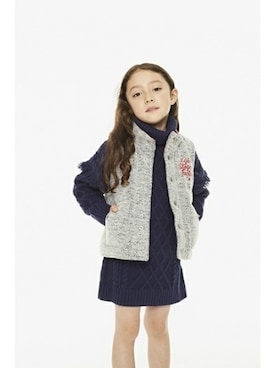 「ストリートカジュアル」｜「アイテム（ワンピース/ドレス）」を使った、X-girl STAGES・XLARGE KIDSさん（キッズ・118cm）の秋コーディネート