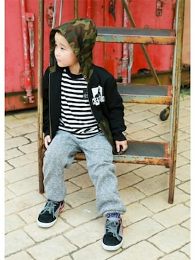 X-girl STAGES・XLARGE KIDSさん（キッズ・105cm）の秋コーディネート