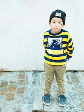 「XLARGE KIDS」｜X-girl STAGES・XLARGE KIDSさん（キッズ・105cm）の秋コーディネート