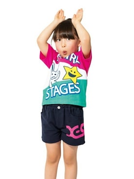 「うさぎ」｜X-girl STAGES・XLARGE KIDSさん（キッズ・107cm）の秋コーディネート