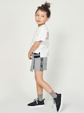 「バックロゴ」｜X-girl STAGES・XLARGE KIDSさん（キッズ・114cm）の冬コーディネート