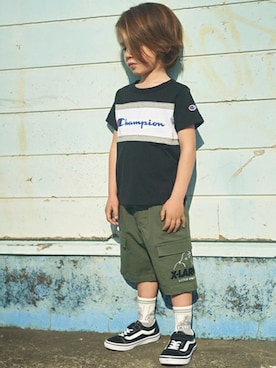 「XLARGE KIDS」｜X-girl STAGES・XLARGE KIDSさん（キッズ・105cm）の春コーディネート