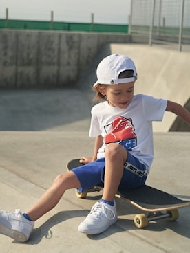 「サイドラインパンツ」｜X-girl STAGES・XLARGE KIDSさん（キッズ・105cm）の春コーディネート