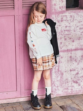 「トイストーリー」｜X-girl STAGES・XLARGE KIDSさん（キッズ・117cm）の秋コーディネート
