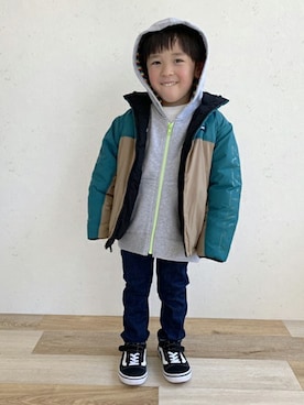 「XLARGE KIDS（エクストララージキッズ）のアイテム」を使った、X-girl STAGES・XLARGE KIDSさん（キッズ・107cm）の秋コーディネート