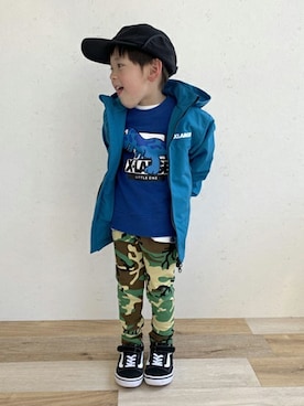 「XLARGE KIDS（エクストララージキッズ）のアイテム」を使った、X-girl STAGES・XLARGE KIDSさん（キッズ・107cm）の秋コーディネート