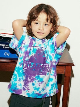 「XLARGE KIDS（エクストララージキッズ）のアイテム」を使った、X-girl STAGES・XLARGE KIDSさん（キッズ・107cm）の春コーディネート