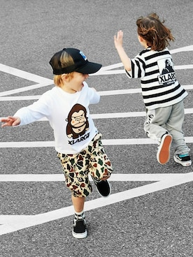 X-girl STAGES・XLARGE KIDSさん（キッズ・112cm）の冬コーディネート