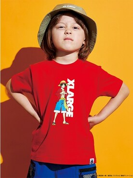 Xlarge Kids エクストララージキッズ の One Piece ルフィプリント半袖tシャツ Tシャツ カットソー Wear