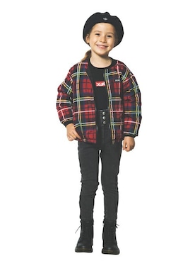 「x-girl stages」｜「アイテム（ブルゾン）」を使った、X-girl STAGES・XLARGE KIDSさん（キッズ・116cm）の冬コーディネート